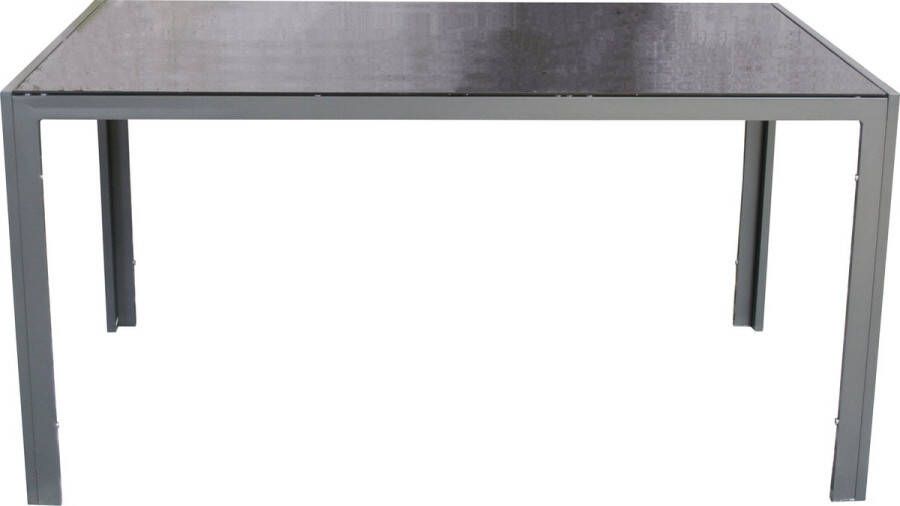 SenS-Line Palermo aluminium tuintafel 150cm met glazen blad