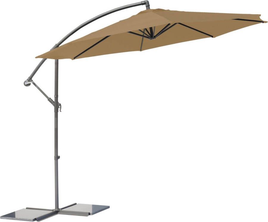 SenS-Line Parasol Menorca Taupe Hangmodel Ø300 m x 235 cm - Foto 2