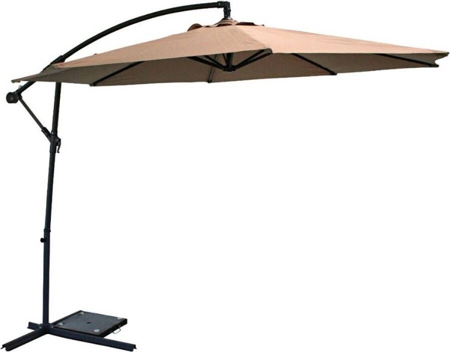 SenS-Line Parasol Menorca Taupe Hangmodel Ø300 m x 235 cm