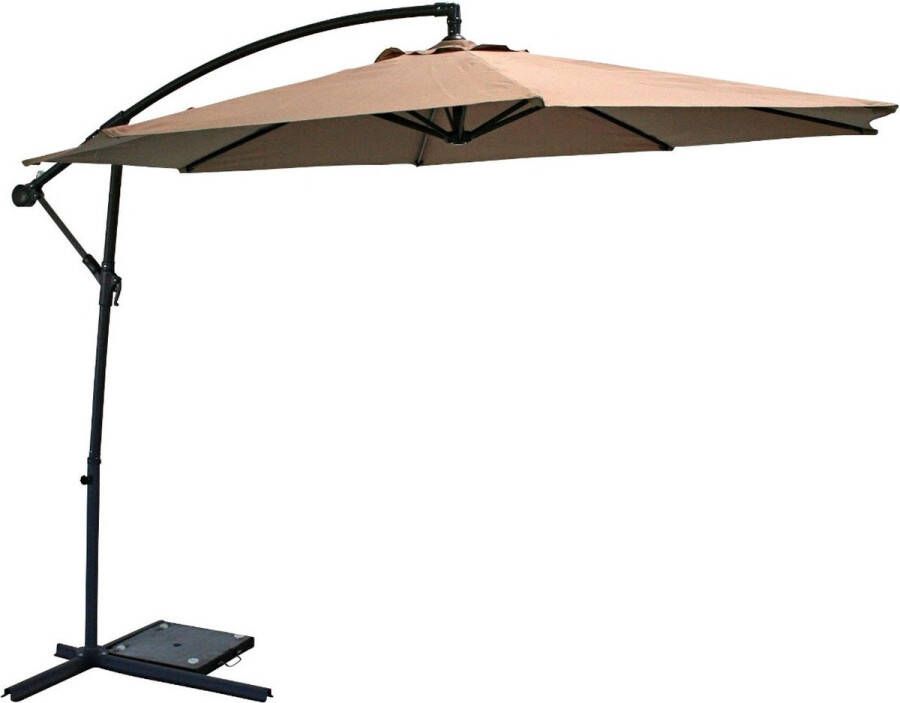 SenS-Line Parasol Menorca Taupe Hangmodel Ø300 m x 235 cm