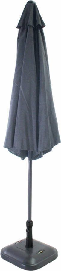 SenS-Line Parasol Salou Stokparasol Ø300 cm 8-ribs- Polyester Antraciet Zonder Parsolvoet