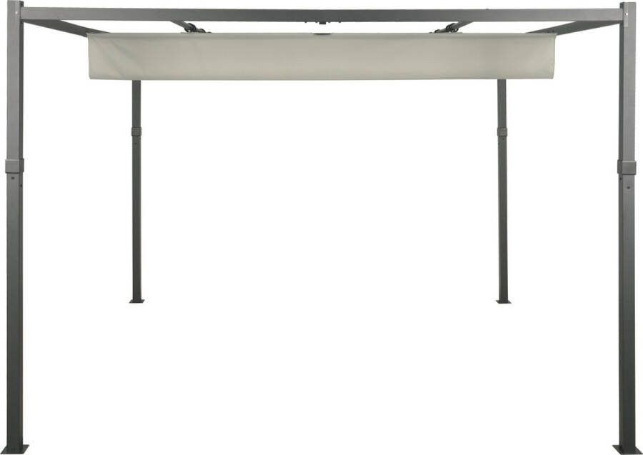 SenS-Line Pergola Athene 300 x 300 cm Gepoedercoat aluminium Met harmonicadoek