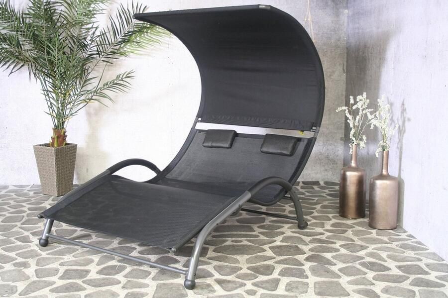 SenS-Line Tuin Lounger Cuba 2-persoons Antraciet - Foto 2