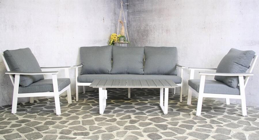 SenS-Line Dublin Aluminium Loungeset White Wit