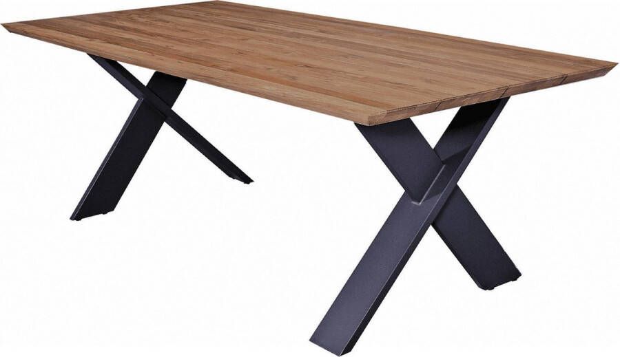 SenS-Line Hamilton Teak With Alu Frame Tuintafel 220 Cm Bruin