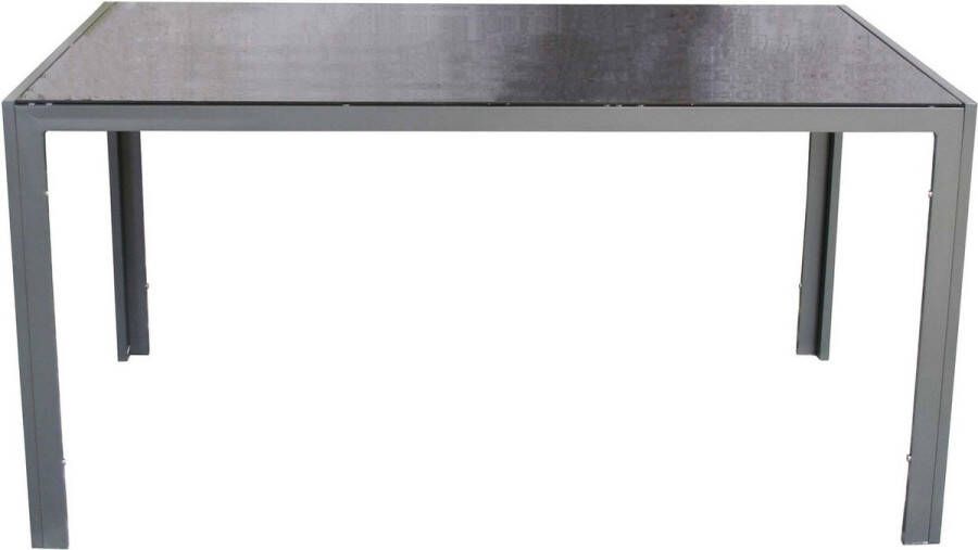 SenS-Line Palermo aluminium tuintafel 150cm met glazen blad