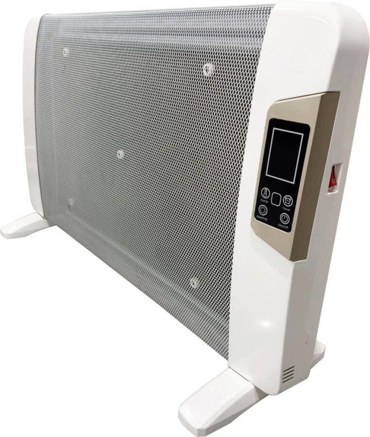 SensaHome HY-200CR Staande Verwarming Elektrische Convectorkachel met Thermostaat Keramische Verwarming Energiezuinige Heater Ventilatorkachel Radiator Terrasverwarmer Wit 1000W 2000W 79x27x54 CM
