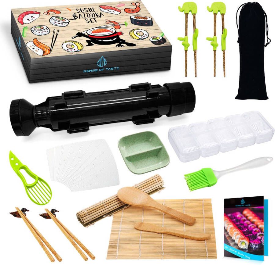 Sense of Taste Sushi Bazooka XXL Sushi Set Sushi kit Incl. 4 Paar Chopsticks Sushi Maker