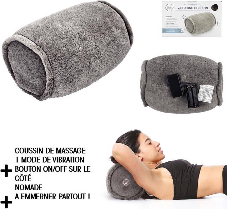 Sensly vibrerende massagekussen relax lichaamsmassage spierstimulator reis kussen