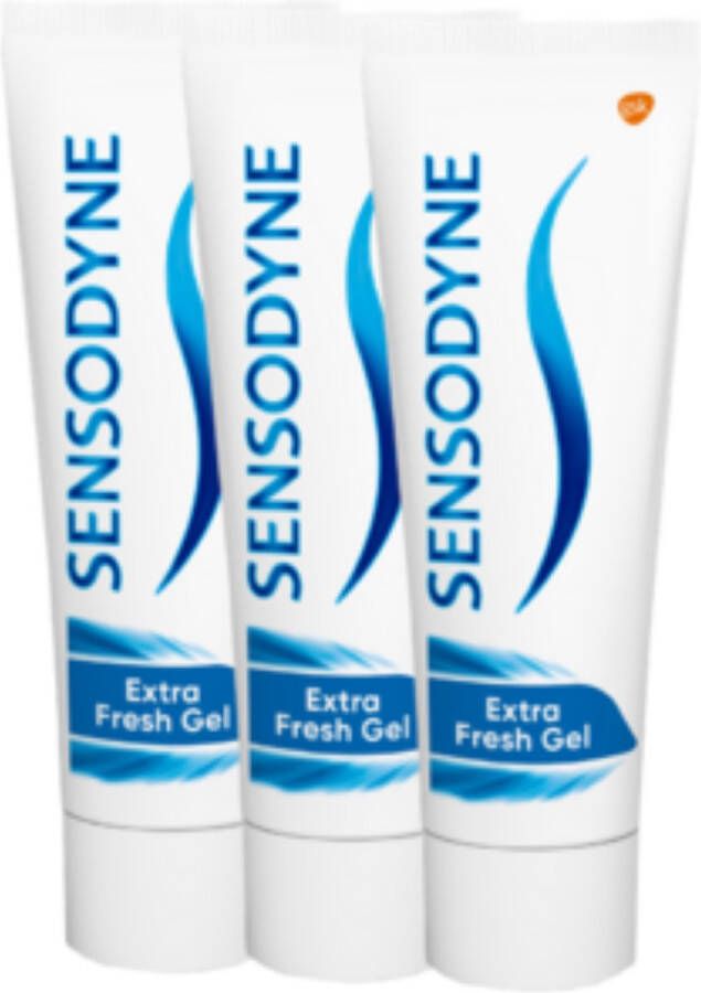 Sensodyne 3x Tandpasta Gevoeligheid en Tandvlees Extra Fresh 75 ml