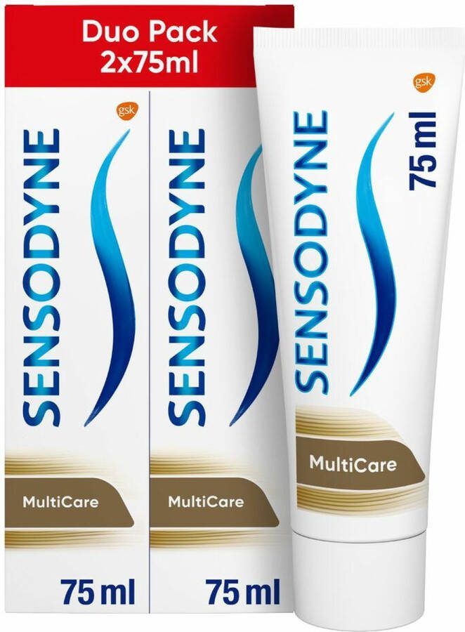 Sensodyne 3x Tandpasta MultiCare Duo 2 x 75 ml