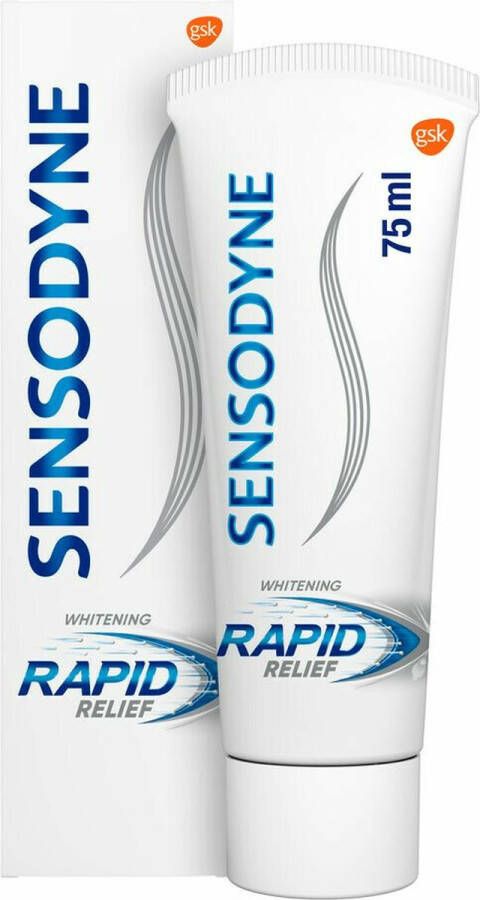 Sensodyne 3x Tandpasta Rapid Relief Whitening 75 ml