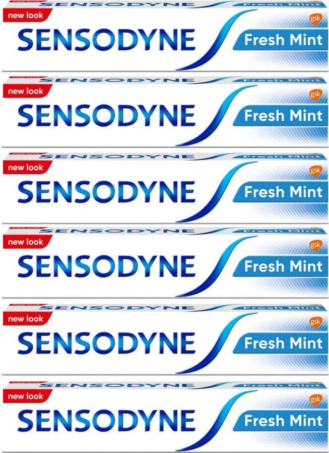Sensodyne Daily Care Tandpasta Fresh Mint Voor gevoelige Tanden Voordeelverpakking 6 x 75ml