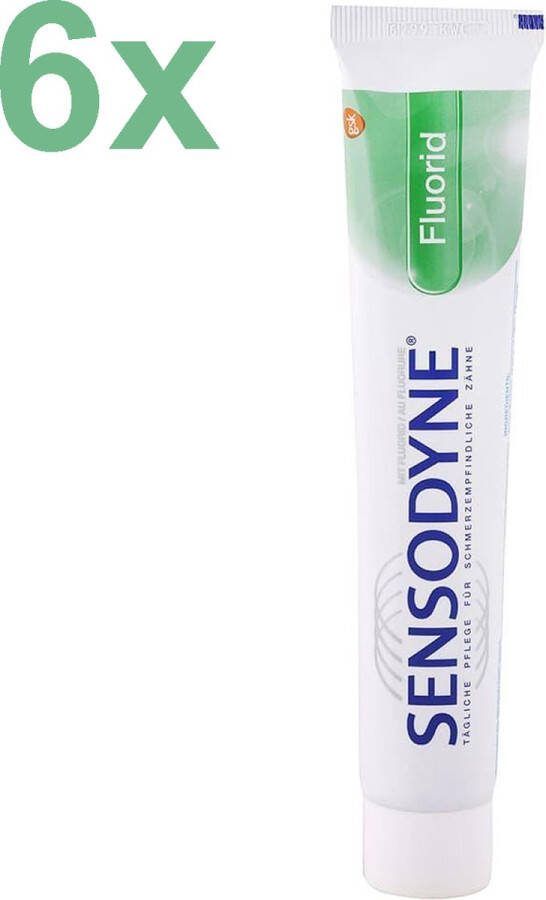 Sensodyne tandpasta Fluoride Voordeelverpakking (6 x 75 ml)