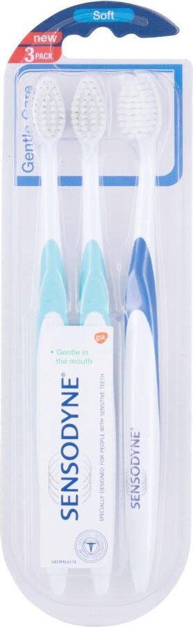 Sensodyne Gentle Care Soft Toothbrush ( 3 Ks ) Zubní kartáček pro citlivé zuby a dásně