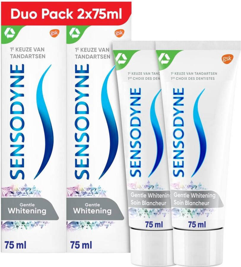 Sensodyne Gentle Whitening tandpasta voor gevoelige tanden voordeelverpakking 2x75 ml