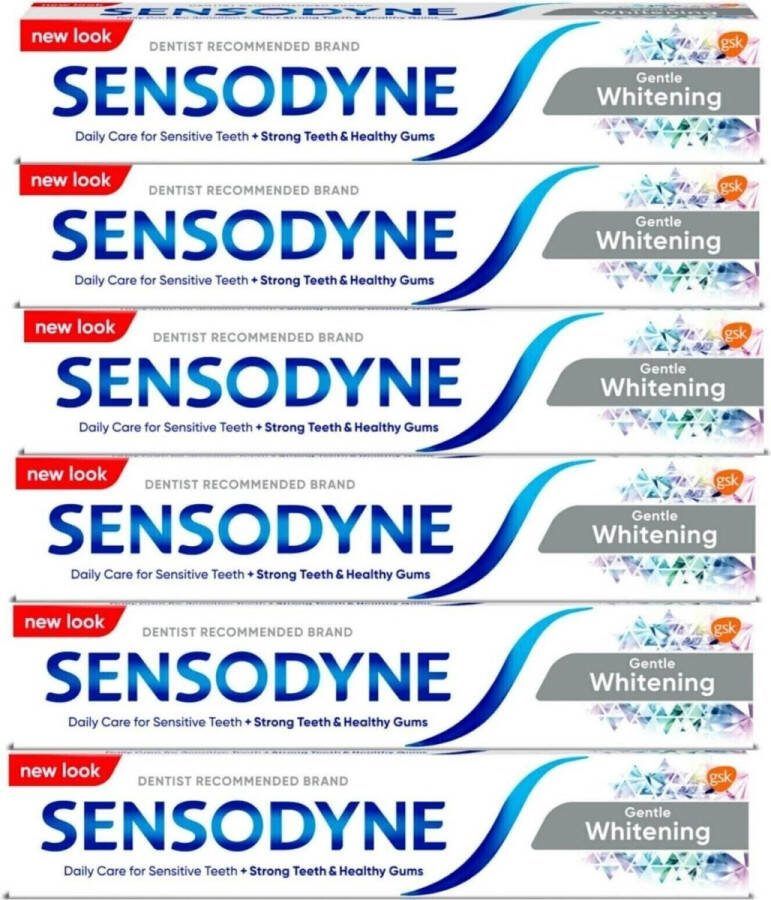 Sensodyne Gentle Whitening Tandpasta voor Gevoelige Tanden Vlekverwijderaar 6 X 50ml