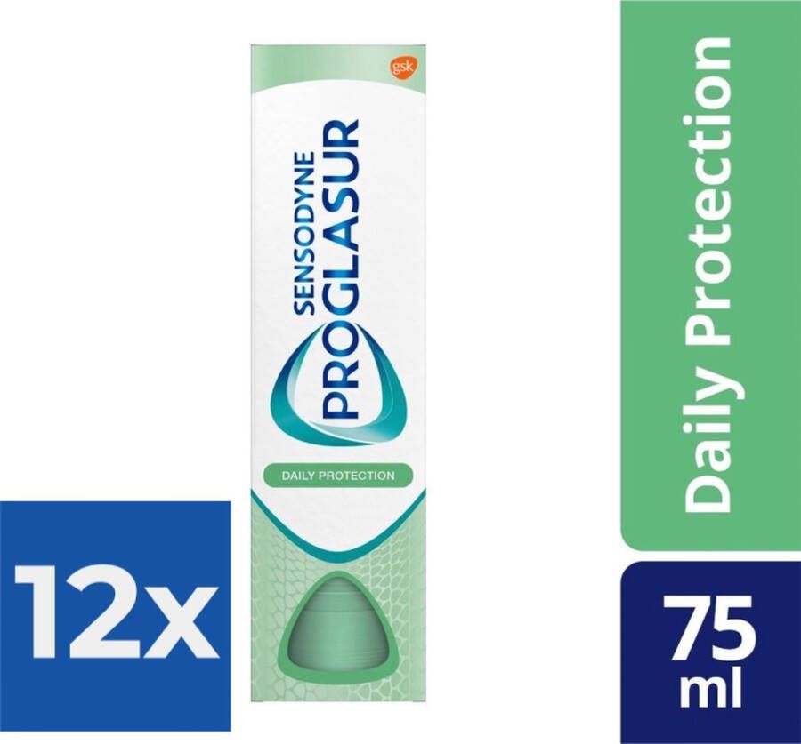 Sensodyne Proglasur Tandpasta Multi-Action Daily Protection 75ml Voordeelverpakking 12 stuks
