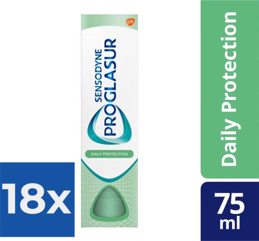 Sensodyne Proglasur Tandpasta Multi-Action Daily Protection 75ml Voordeelverpakking 18 stuks