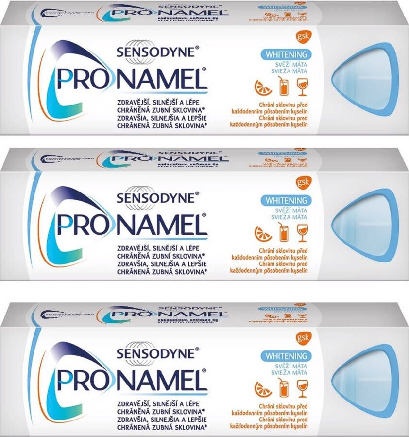Sensodyne Pronamel Whitening Tandpasta 3 x 75 ml. Voordeelverpakking