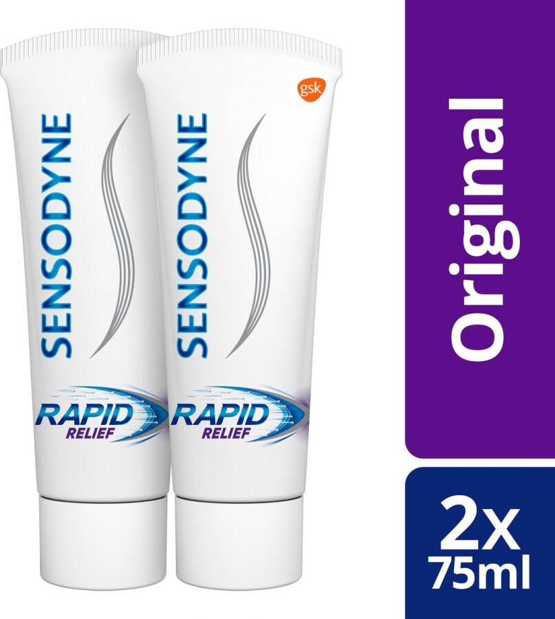 Sensodyne Rapid Relief tandpasta voor gevoelige tanden voordeelverpakking 2x75ml