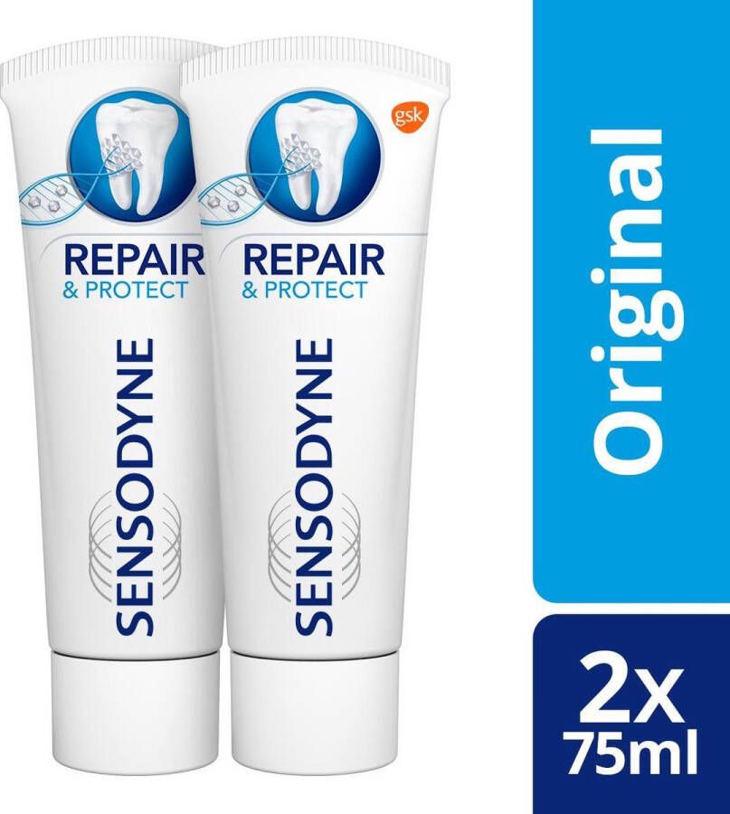 Sensodyne Repair & Protect Deep Repair Tandpasta voor gevoelige tanden voordeelverpakking 2x75 ml