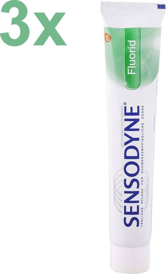 Sensodyne tandpasta Fluoride Voordeelverpakking 3x 75ml