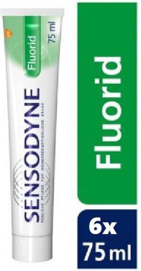 Sensodyne tandpasta Fluoride Voordeelverpakking (6 x 75 ml)