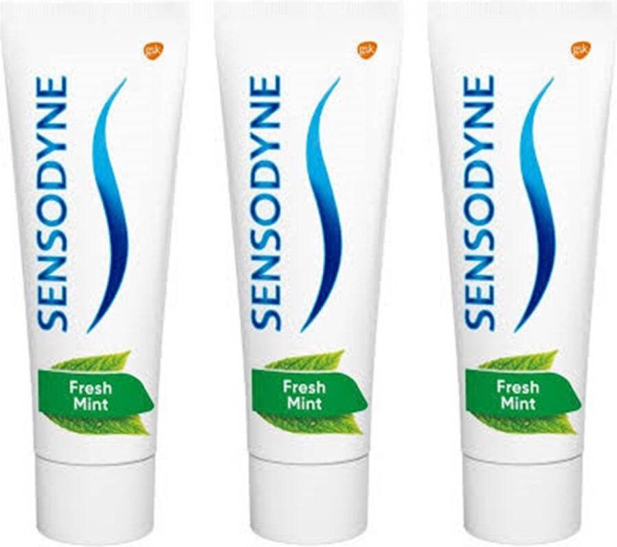 Sensodyne Tandpasta Fresh Mint 3 x 75 ml