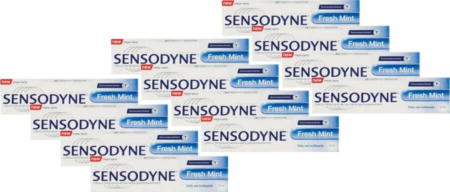 Sensodyne Tandpasta Fresh Mint Voordeelverpakking 12 x 75 ML