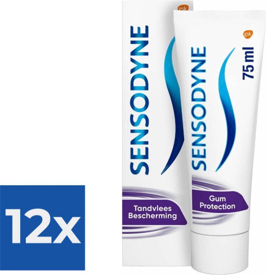 Sensodyne Tandpasta Tandvlees Bescherming 75ml Voordeelverpakking 12 stuks