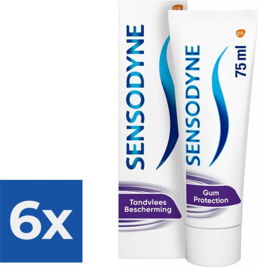 Sensodyne Tandpasta Tandvlees Bescherming 75ml Voordeelverpakking 6 stuks