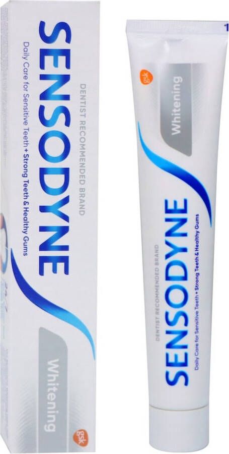Sensodyne Whitening Voor dagelijkse verzorging van Gevoelige tanden + sterke tanden & Gezond Tandvlees Voordeelverpakking 6 x 75ml