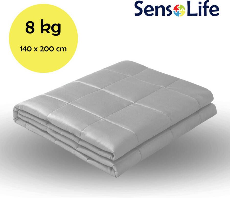 SensoLife Verzwaringsdeken BASIC licht grijs 140 x 200 cm 8 kg Weighted blanket