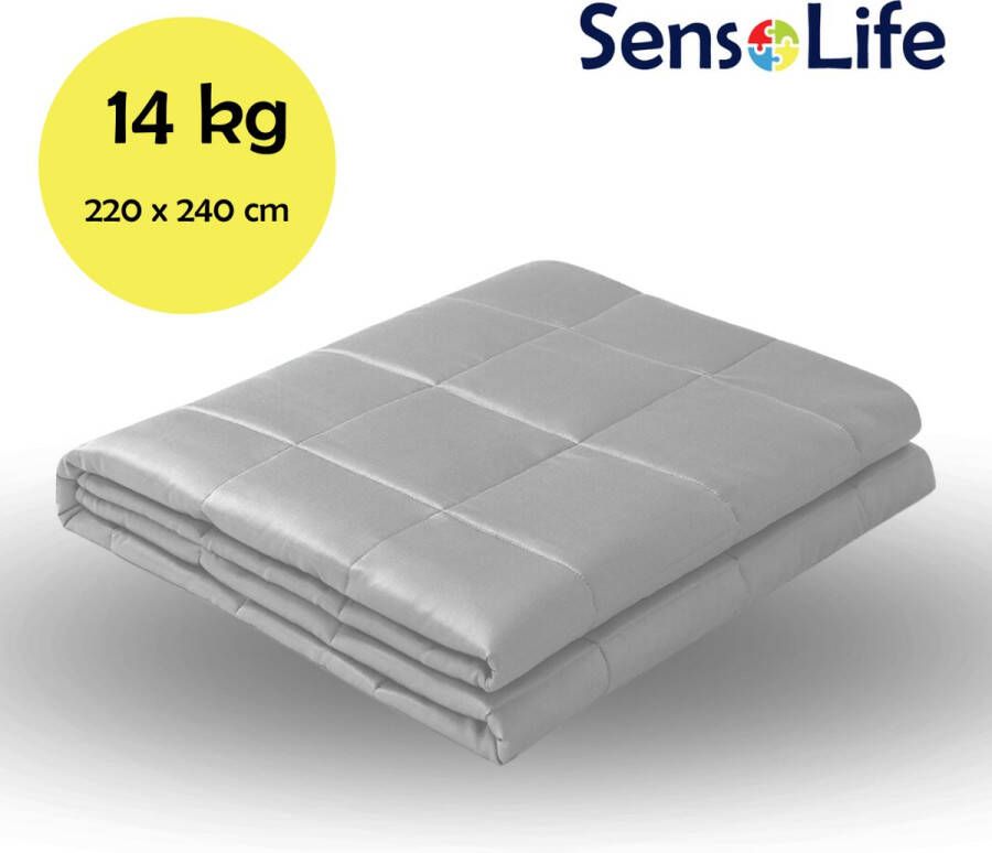 SensoLife Verzwaringsdeken BASIC licht grijs -220 x 240 cm 14 kg Weighted blanket