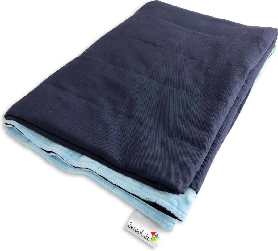 SensoLife Verzwaringsdeken ELEGANT 7 kg 135x200cm Donker Blauw Weighted blanket