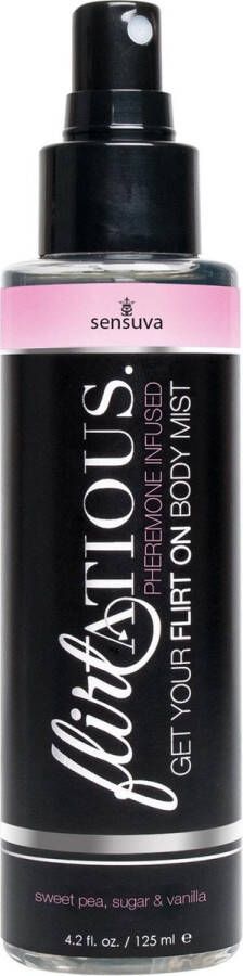 Sensuva Flirtatious Feromonen Body Mist Vanille Suiker & Pronkerwt 125 m