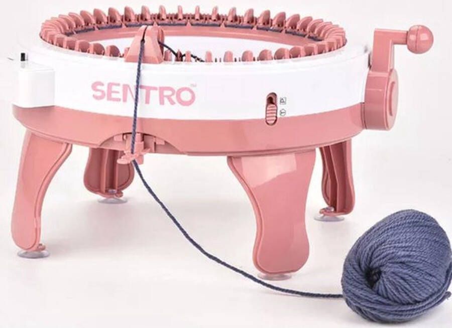 Sentro Breimolen Breipakket 48 Naalden Knitting machine Breimachine voor Volwassenen en Kinderen Breimolen XL Hobby Roze Vermaak