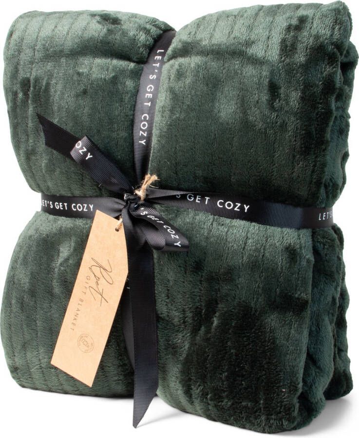 SENZA Cozy Fleece Plaid Duurzaam rPet 160 x 120 cm Groen