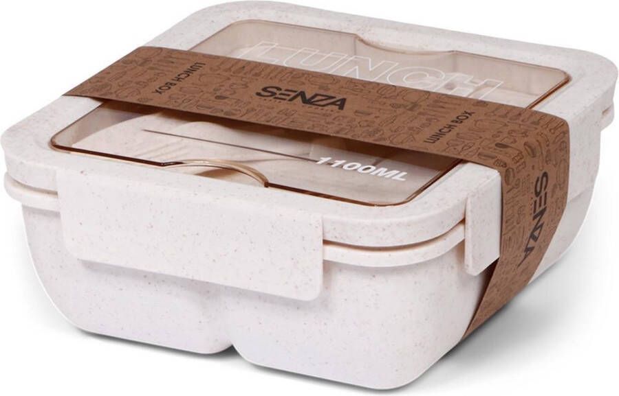 SENZA Duurzame lunchbox tarwestro crème 1100 ml
