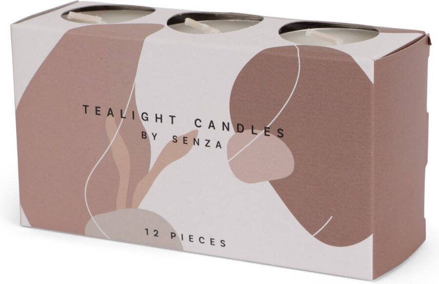 SENZA Set Van 12 Theelichtjes In Taupe Box