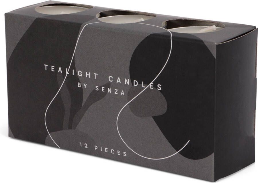 SENZA Set Van 12 Theelichtjes In Zwarte Box