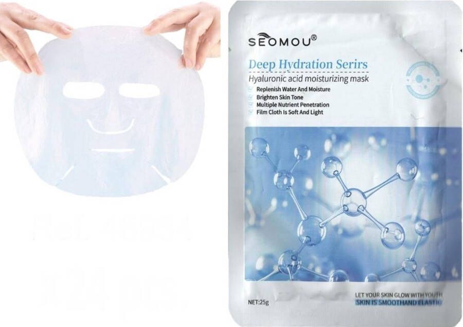 Seomou Hydraterend gezichtsmasker met hyaluronzuur Sheet Mask 1 zakje met 25 gram