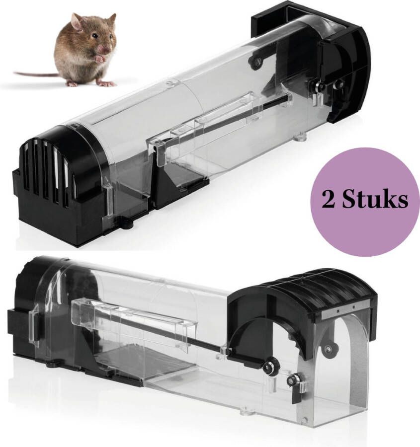 SEPH Muizenval Diervriendelijke muizenvallen 2 stuks Mouse trap Rattenval Voor binnen en buiten Nieuw 2023 model