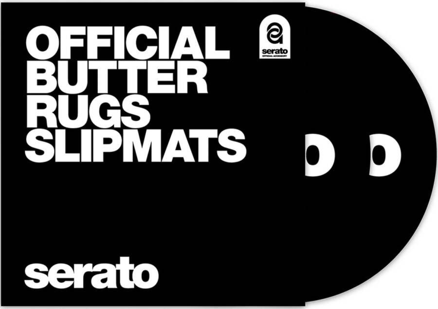 Serato 12 Butter Rugs Slipmats x2 (Black) Slipmat voor platenspeler
