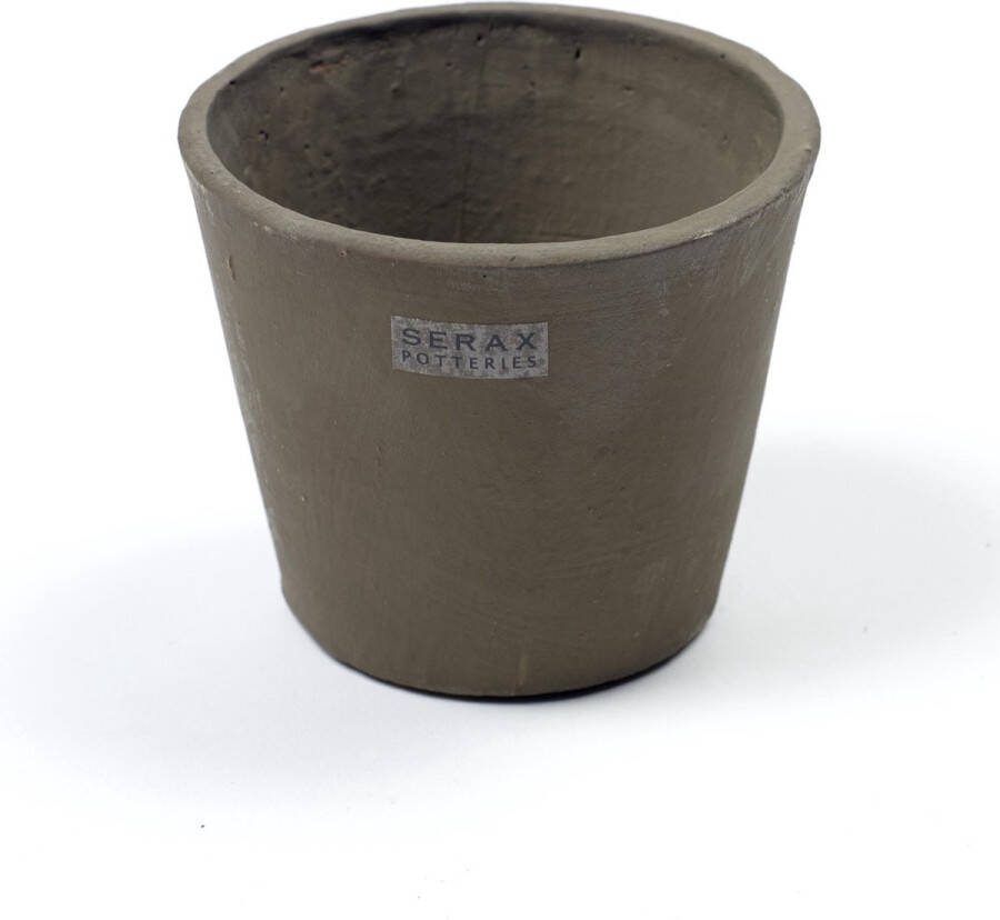 Serax Bloempot Groen Mos Groen Bruin groen Handpainted Per 3 stuks