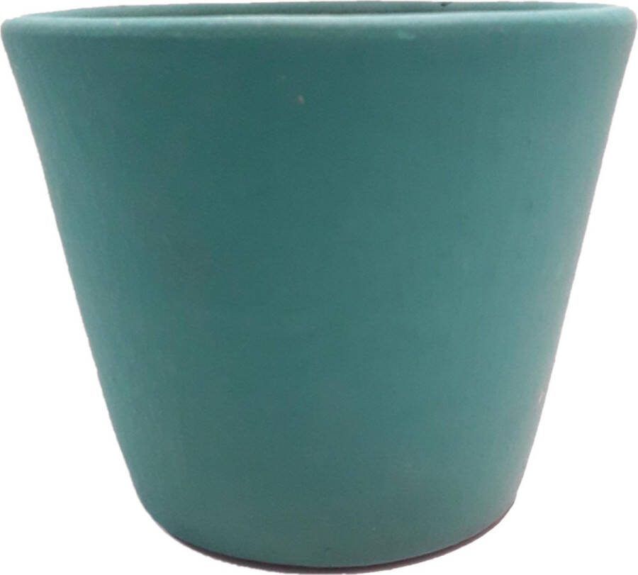 Serax Bloempot Handpainted Azure Petrol-Groen D 13 cm H 11 cm Voordeelaanbod per 2 stuks