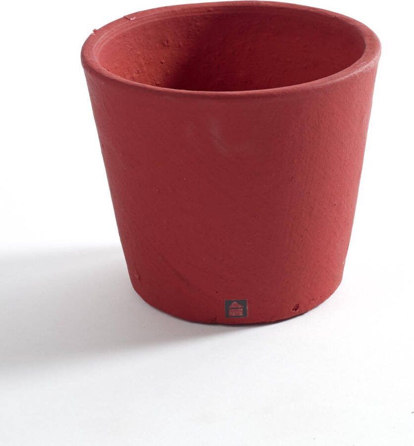 Serax Bloempot Handpainted Burgundy Rood D 13 cm H 11 cm Voordeelaanbod per 2 stuks