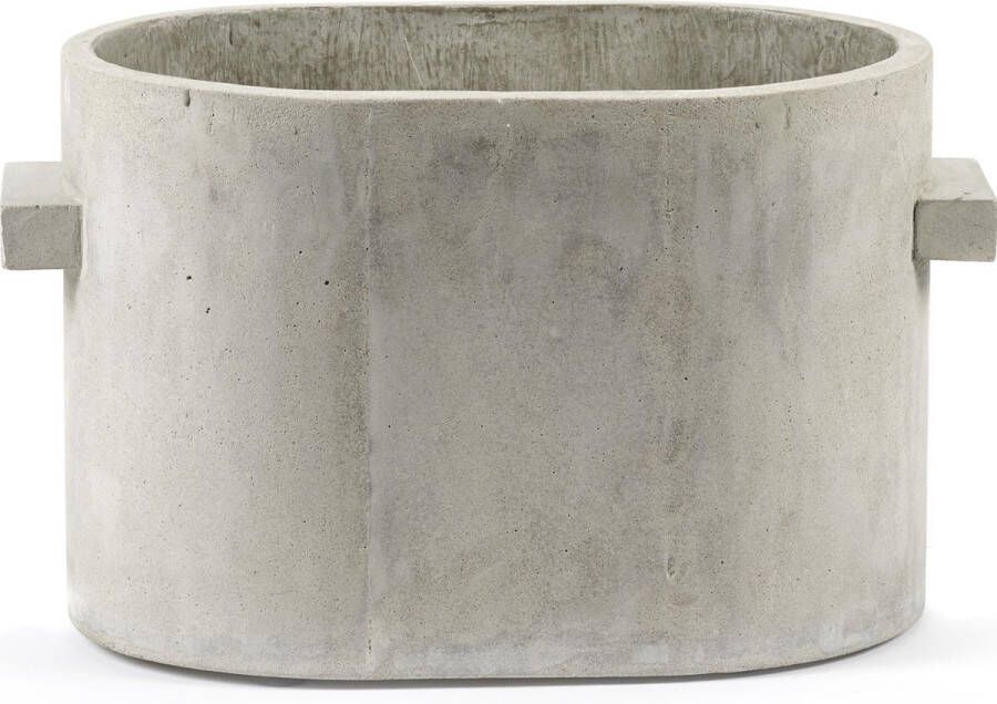 Serax Bloempot Ovaal Beton Grijs H20x34x23 cm