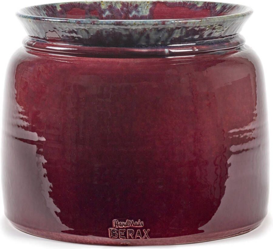 Serax Bloempot Reactive Aubergine-Bordeaux rood-Paars D 25 cm H 21 cm